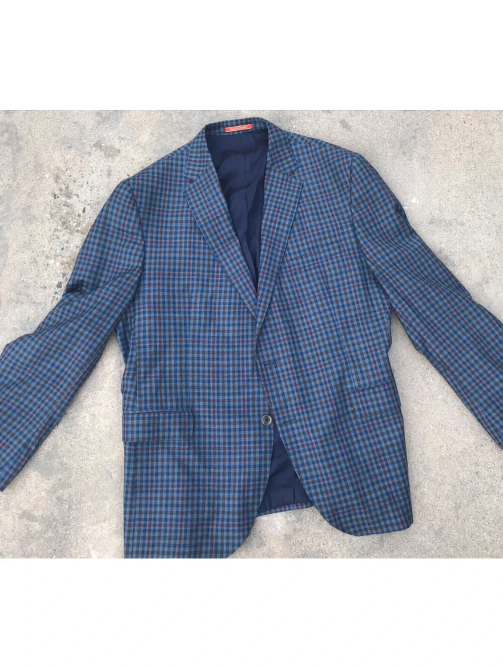 Daniel Cremieux Fine Capolavoro Jacket checkered Blazer Wool Made in Canada 44